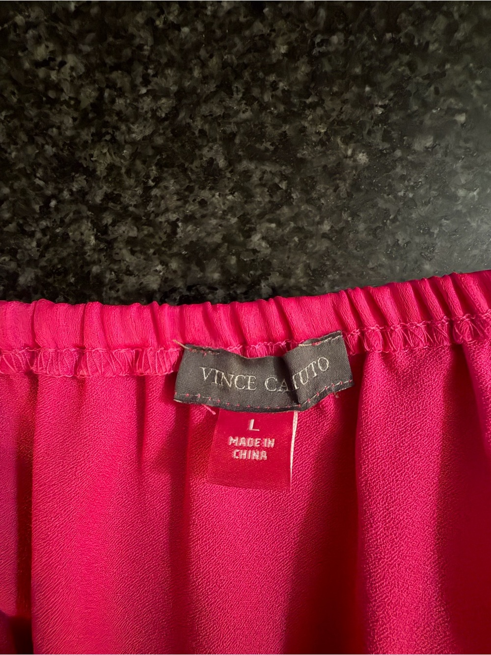 Vince Camuto Hot Pink Off-Shoulder Ruffle Sleeve Blouse - Picture 6 of 7
